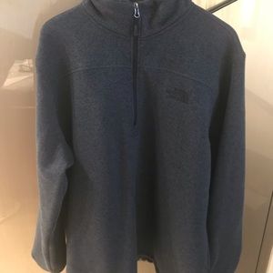 Navy Blue 1/4 Zip Fleece Sweater North Face XXL